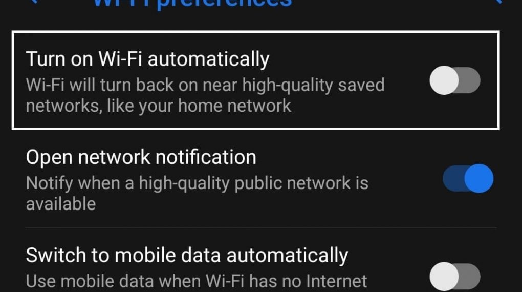 How to Stop WIFI Turn-On Automatically on Android